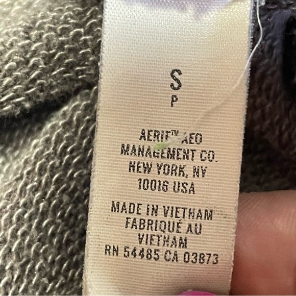 Aerie Crewneck Long Sleeve Exposed Seam Oversized Sweatshirt Brown Size Small - Picture 9 of 9